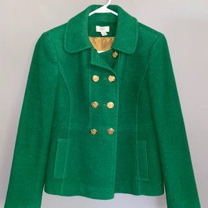 Loft Green Wool Blend Women's Coat